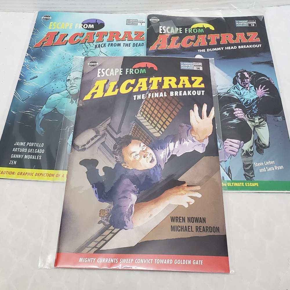 Escape from Alcatraz Comic Books #7, 13, 14